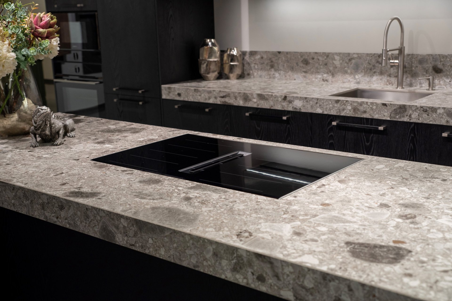 Custom quartz, granite, and marble kitchen countertops in Pensacola FL - professional countertop installation by Boone's Kitchen Bath and Patio